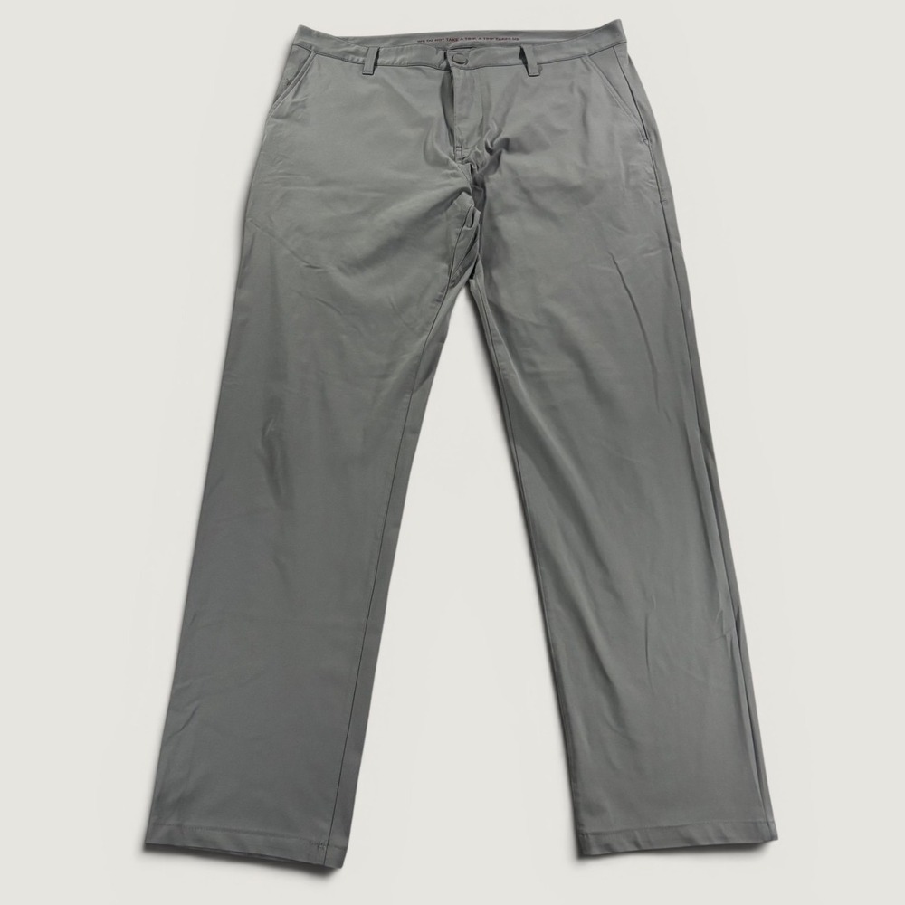 Rhone Commuter Pants Mens 34 Gray Straight Leg Performance Trousers RN141364